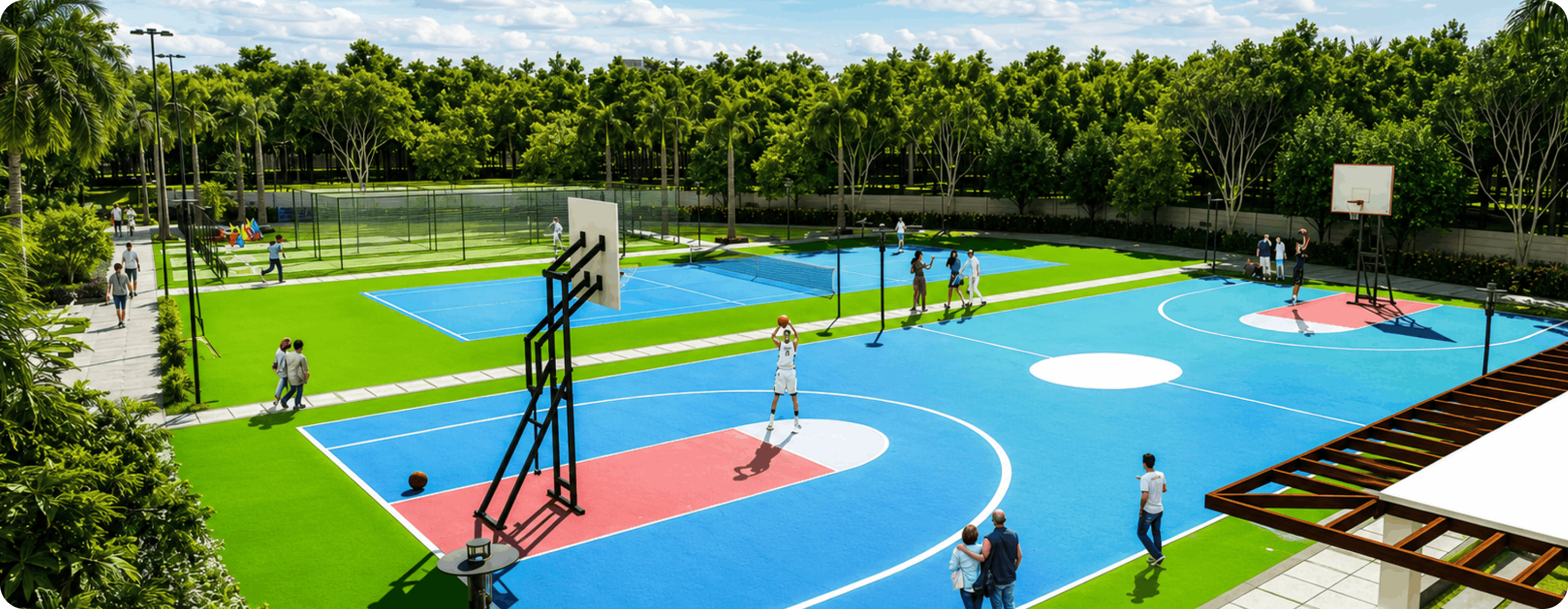 Children playing court and recreational area at Mahidhara Fortune City